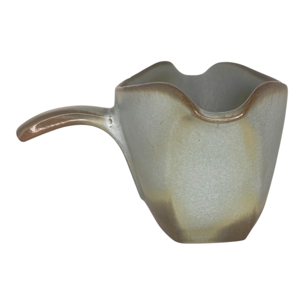 Vintage Frankoma Pottery Gravy Boat Mid Century Modern Prarie Green MCM VTG READ